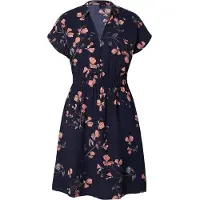 Vero Moda Robe-chemise 'VMNEWHALLIE' bleu marine / marron / jaune clair / abricot