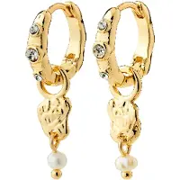 Pilgrim Boucles d'oreilles or / transparent / blanc perle