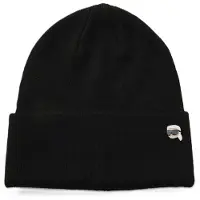 Karl Lagerfeld Bonnet 'IKON' noir / blanc
