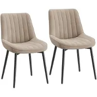 COLAMY Lot de 2 chaises de salle à manger,Assise généreusement rembourrée et dossier ergonomique pour un confort durable au quotidien,Kaki