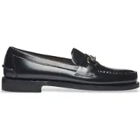 Sebago pour homme. 7001570 Classic Joe Mocassins en cuir noir (42), Plat, 1 à 3 cm, Aucun, Casuel, Fête, Classique