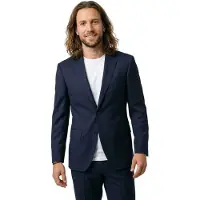 Hackett London pour homme. HM441678 Veste Lana marine (44/34), Casuel, Fête, Laine, Classique, Manche longue