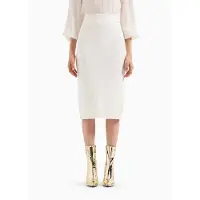 Armani Exchange pour femme. 8NYN9AYMH6Z1130 Jupe midi blanche (XL), Casuel, Viscose