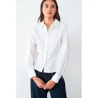 Balmohk Fitted Long Sleeve Shirt Blanc S Femme