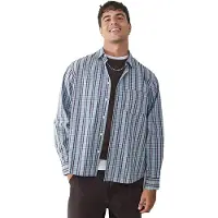 Balmohk Oversize Pocket Long Sleeve Shirt Bleu XL Homme