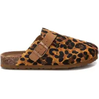 Xti pour femme. 14287106-LEOPARDO Sabots 142871 marron (37), Cuir, Plat, Aucun, Casuel, Imprimé animal