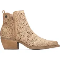 Refresh pour femme. 17504101-BEIGE Bottines 175041 beige (39), Marron, 3 à 5 cm, Fermeture éclair, Casuel