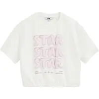 We fashion T-Shirt rose clair / blanc