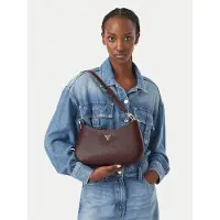 GUESS pour femme. HWZG9672180 Sac à bandoulière zippé Noelle II bordeaux (OSFA), Casuel, Grenat, Polyuréthane