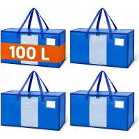 Relaxdays Lot de sacs 100 l (100 l, 4x, 35 x 70 x 42 cm)