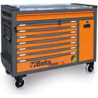 Beta servante d'atelier 8 tiroirs, 1061 pièces, BW 2400 RSC24AXXL-O, orange
