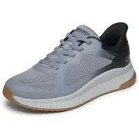 SKECHERS BOBS Squad 4, baskets pour hommes, référence 118423, couleur gris et multicolore, pointure : 40 EU