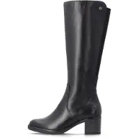 Remonte Bottes hautes élégantes pour femmes, en cuir de haute qualité, modèle D2A78, taille : 42 EU, couleur : noir