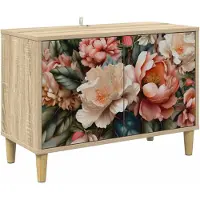 vidaXL Meuble TV BORNE, 69 x 33 x 50 cm, panneaux de particules imitation bois Sonoma