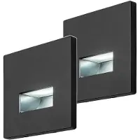 Rabalux 2 lampes LED Lunca, 1 W, IP20, noir, couleur de lumière réglable (3000, 4500, 6500 K), référence 77195