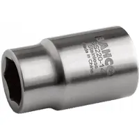Pgb-Europe Douille 1/2 en acier inoxydable, 6 pans, 17 mm