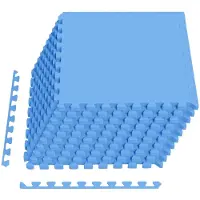 vidaXL : 50 tapis de sol, couleur bleue, surface de 18 m², en mousse EVA