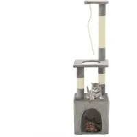 vidaXL Arbre à chat avec griffoirs en sisal 109 cm Gris