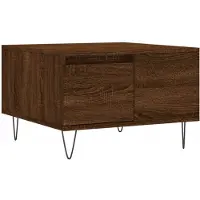 vidaXL Table basse marron imitation chêne 55x55x36,5 cm Bois composite