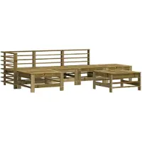 vidaXL Ensemble de salon de jardin 6 pièces Bois de pin imprégné