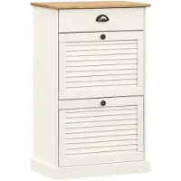 vidaXL Armoire à chaussures VIGO 60x35x96 cm blanc bois massif de pin