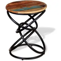 vidaXL Table d'appoint Bois de récupération massif