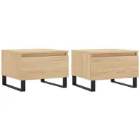 vidaXL Tables basses 2 pièces chêne Sonoma 50x46x35 cm bois composite