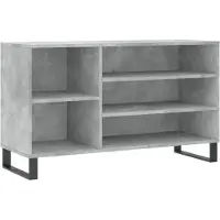 vidaXL Armoire à chaussures Gris béton 102x36x60 cm Bois d'ingénierie