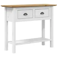 vidaXL Table console BODO marron 91x35x74 cm bois de pin massif