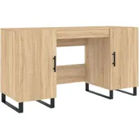 vidaXL Bureau Chêne Sonoma 140x50x75 cm Bois composite