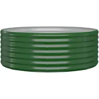 vidaXL Lit surélevé Acier revêtu par poudre 100x100x36 cm Vert