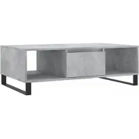 vidaXL Table basse gris béton 104x60x35 cm Bois composite