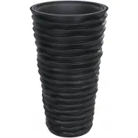 vidaXL Jardinière Et Intérieur Amovible Anthracite Aspect Rainuré