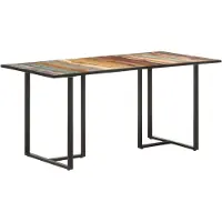 vidaXL Table de salle à manger 160 cm Vieux bois massif