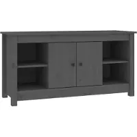 vidaXL Armoire TV Gris 103x36,5x52 cm Pin massif