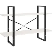 vidaXL Bibliothèque à 2 niveaux Blanc 100x30x70 cm Bois de pin massif