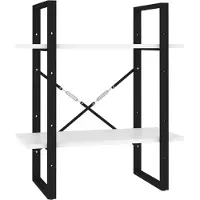 vidaXL Bibliothèque à 2 niveaux Blanc 60x30x70 cm bois d'ingénierie