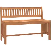 vidaXL Banc de jardin 110 cm en bois massif d'eucalyptus