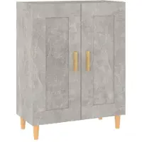 vidaXL Sideboard gris béton 69,5x34x90 cm Bois composite