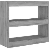 vidaXL Bibliothèque/Séparateur de pièce sonoma gris 80x30x72 cm