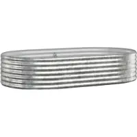 vidaXL Lit surélevé Acier revêtu par poudre 175x100x36 cm Argenté