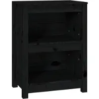 vidaXL Bibliothèque Noir 50x35x68 cm Bois de pin massif