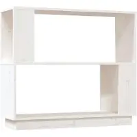 vidaXL Bibliothèque/Séparateur de pièce Blanc 80x25x70 cm Pin solide