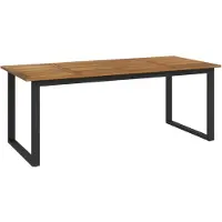 vidaXL Table de jardin avec pieds en forme de U 200x90x75 cm bois massif acacia