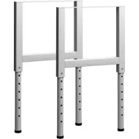 vidaXL Support d'établi Réglable 2 pcs. Métal 55x(69-95,5) cm Gris