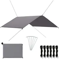 vidaXL Outdoor-Tarp 4x4 m Grau
