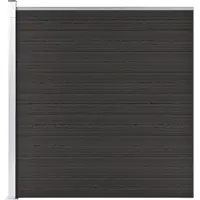 vidaXL Élément de clôture WPC 175x186 cm Noir