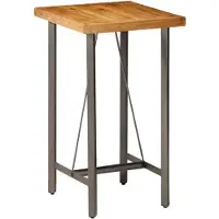 vidaXL Table de bar en teck massif recyclé 60x60x107 cm