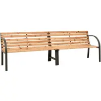 vidaXL Banc de jardin double 225 cm en bois massif de sapin
