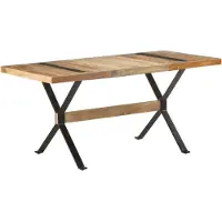 vidaXL Table de salle à manger 160x80x76 cm Bois de manguier rugueux